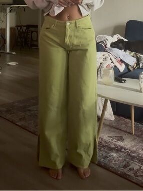 Forever 21 Neon Lime Green Pants